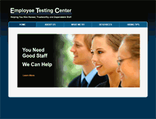 Tablet Screenshot of employeetestingcenter.com